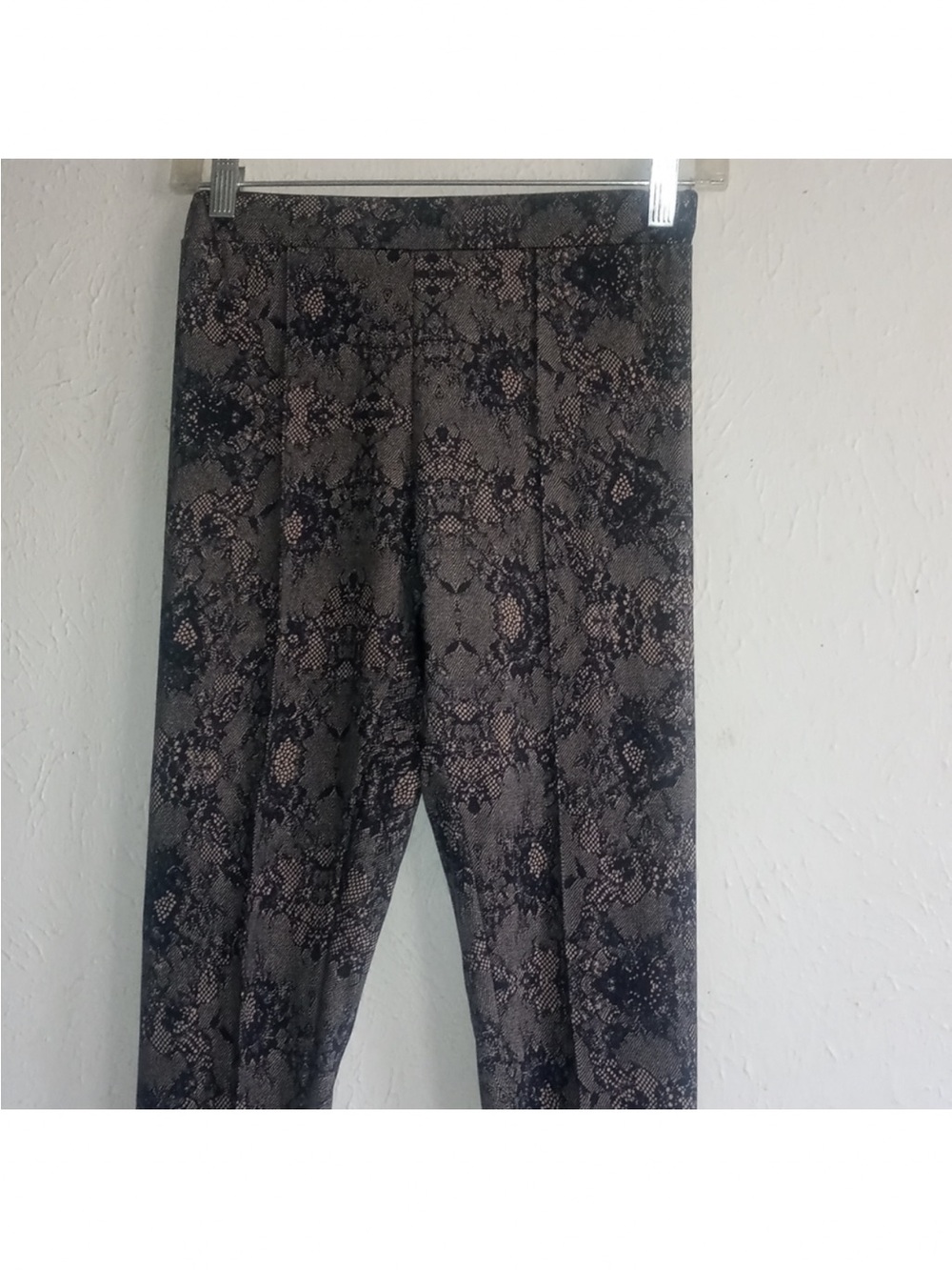 Kardashian Kollection Snake Print Pants - Taupe & Black full stretch size M